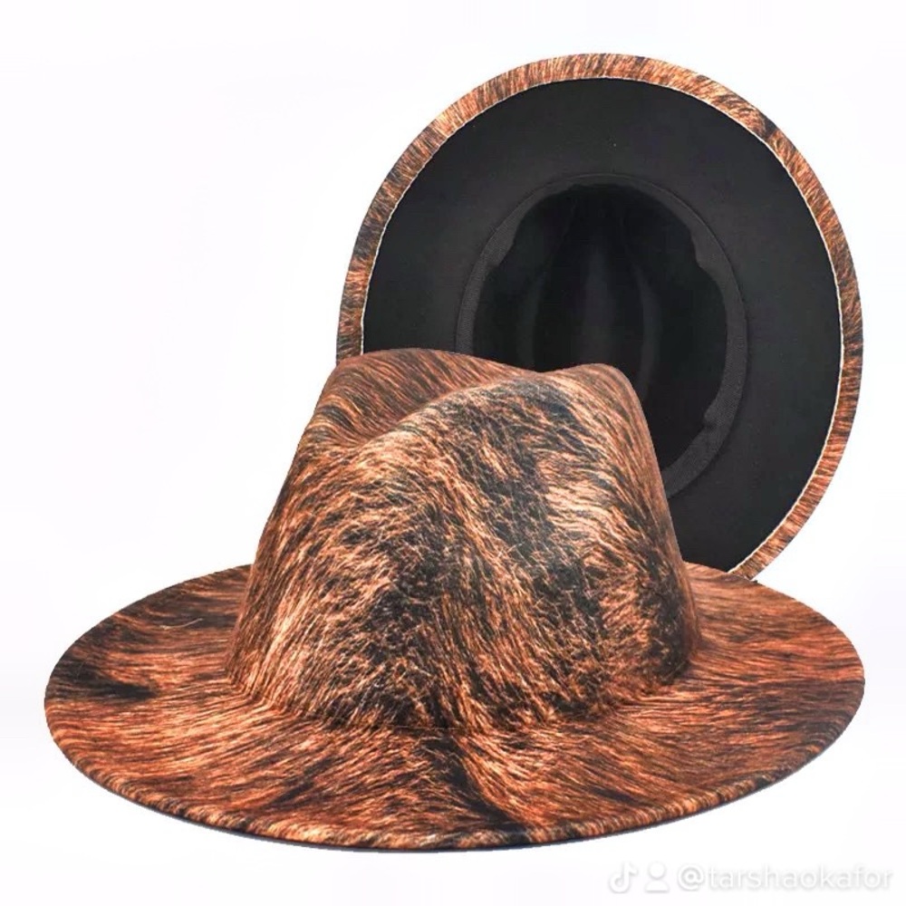 Brown/Black Print Fedora
Unisex